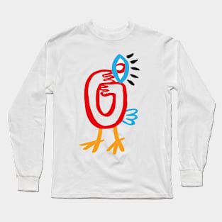 Hen Face Long Sleeve T-Shirt